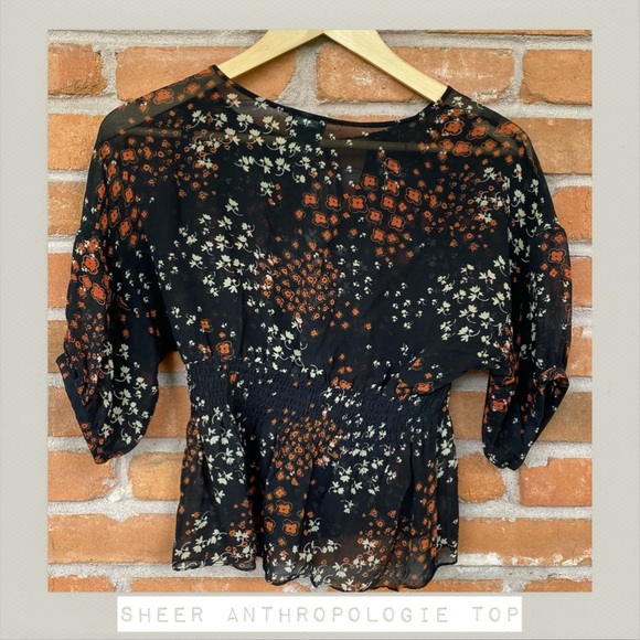 Sheer Anthropologie Top - Picture 2 of 4
